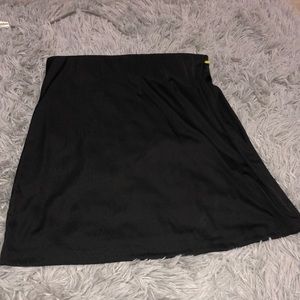 Black shiny mini skirt